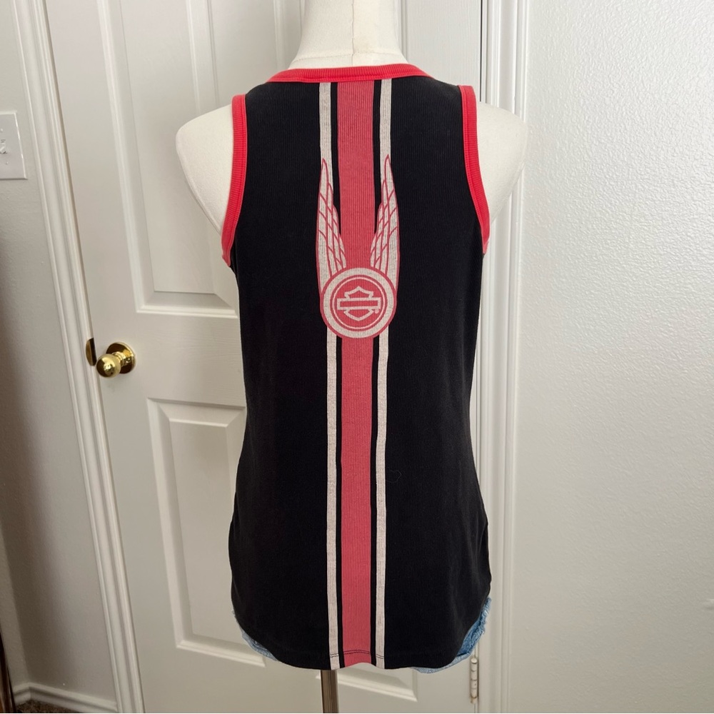 Harley-Davidson Vintage y2k Black and Red Tank Top - Picture 3 of 6